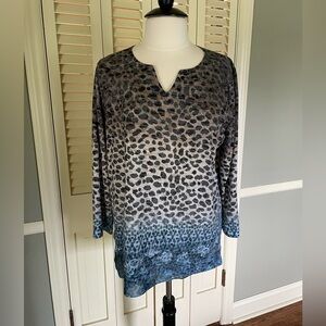Ali Miles lightweight variegated long sleeve tunic.  Size Lg NWOT